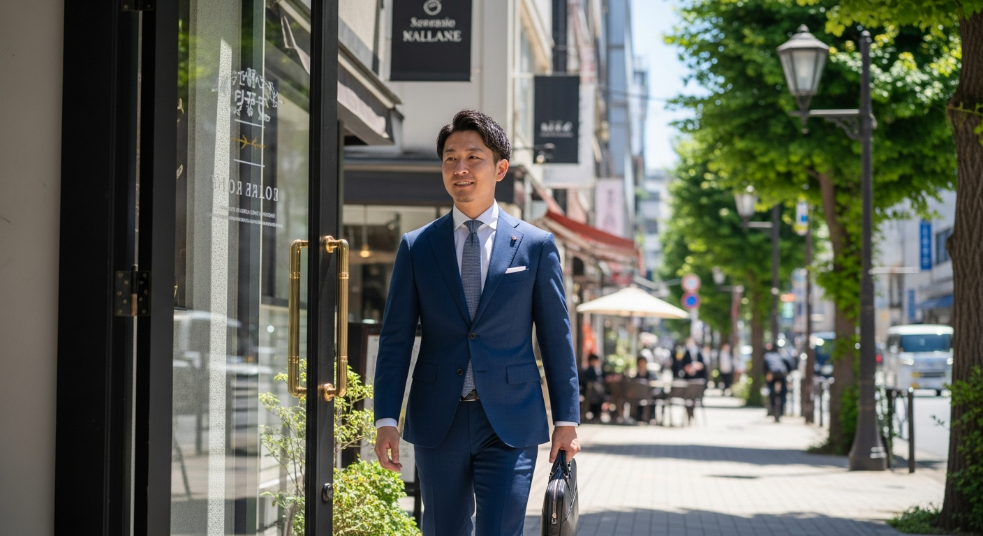 フェイシャル施術後そのまま帰宅できる日本人男性