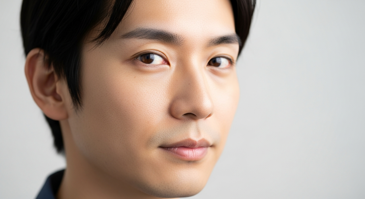 PDRNの抗炎症作用でニキビができにくい肌になった日本人男性